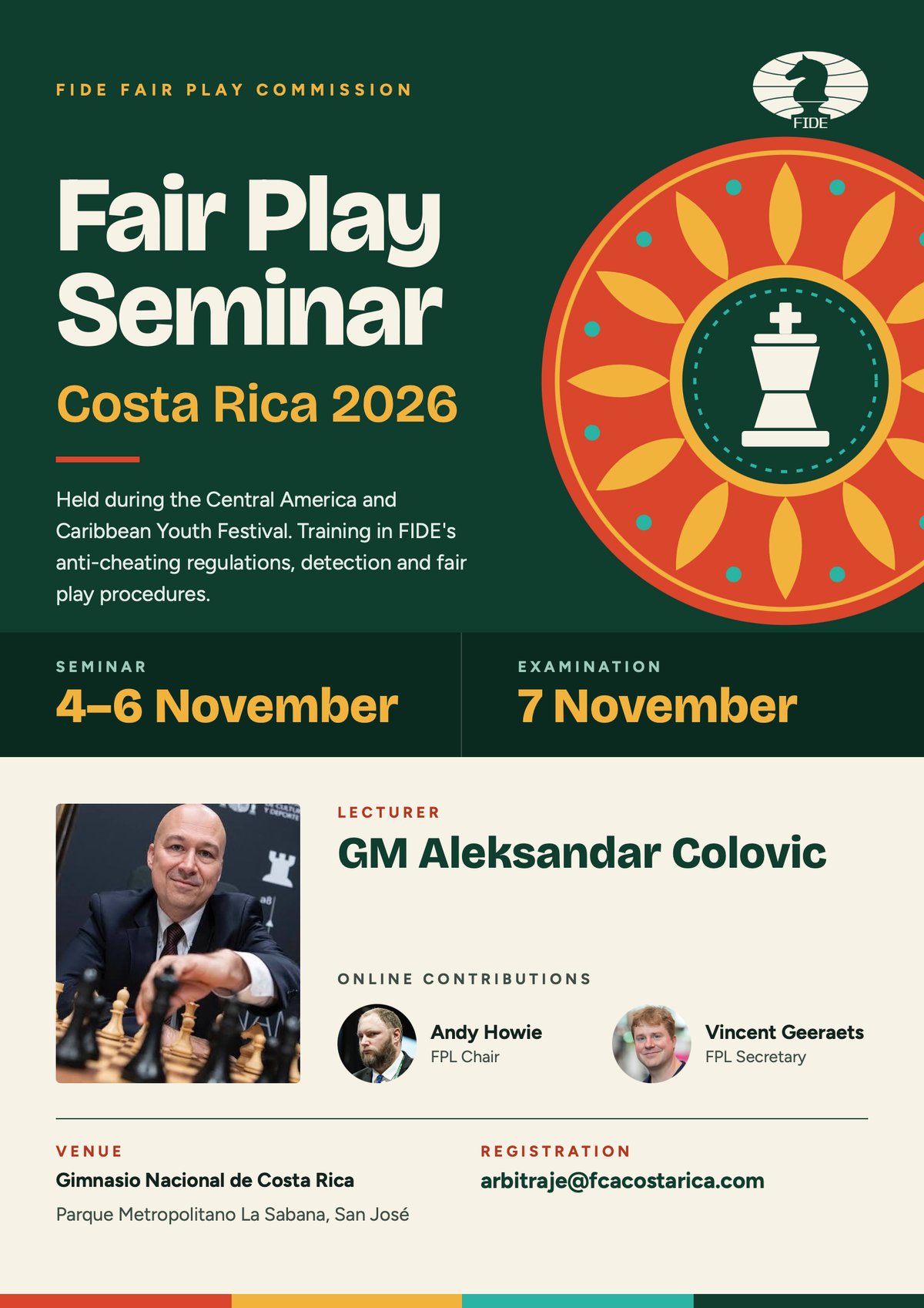 FIDE Fair Play Seminar in San José, Costa Rica